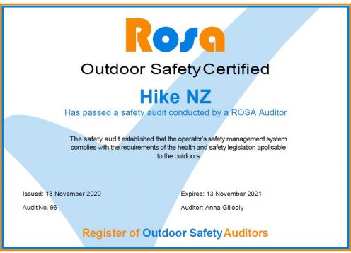 Rosa safety certificate
